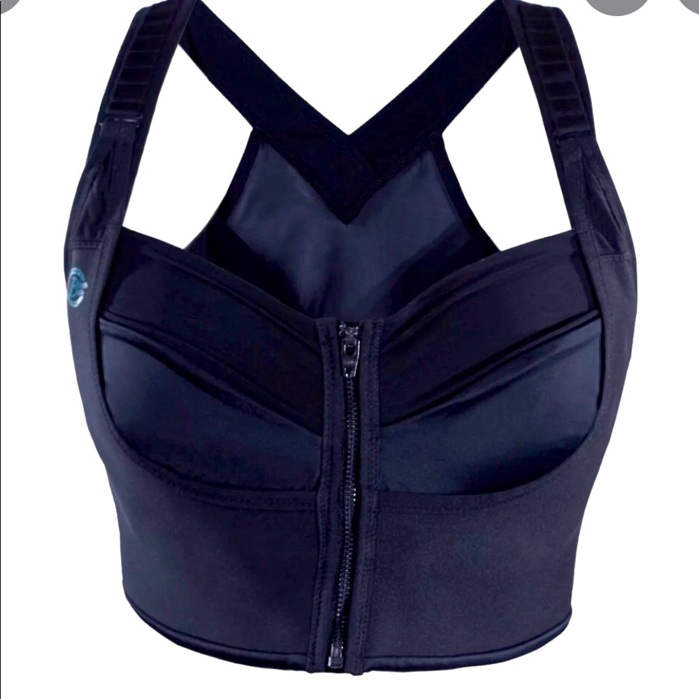 Bloom Bra Wireless Zip Front Plus Size 9 (See Chart) Great Support Soft Fabric